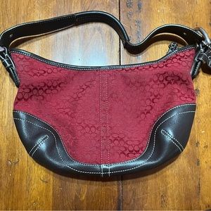 Red Coach Shoulder Bag